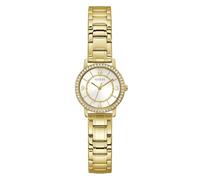 GUESS Damen Armbanduhr Melody mit goldfarbenem Edelstahlarmband, 3 Bar, Gehäusedurchmesser: 28 mm, GW0468L2
