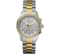 GUESS Damen-Armbanduhr Mini Spectrum Bicolor Gold Chronograph Quarz Edelstahl W0122L2