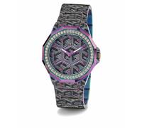 Guess Damen Armbanduhr Misfit, schwarz, pink 38 mm GW0597L2