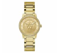 Quarzuhr GUESS "PETAL" Armbanduhren goldfarben (gelbgoldfarben) Damen (49146425-0) gelbgoldfarben