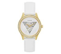 Guess Damen-Armbanduhr Lady Idol – Gold, analog, Quarz, Lederarmband GW0596L1