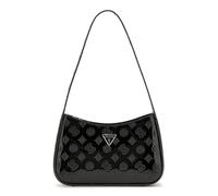 GUESS Damen Arnela Top Zip Shoulder Bag Umhängetasche, Schwarzes Logo