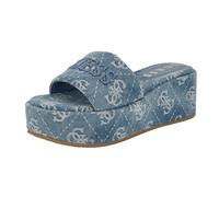 GUESS Damen Bintai Sandale, Medium Blue Denim Logo 420, 36 EU