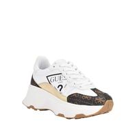 GUESS Damen Calebb3 Sneaker, Weiß/Braun 145, 37.5 EU