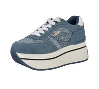 Guess Damen Camrio Sneaker, Medium Blue Denim/White Logo 420, 41 EU
