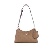GUESS Damen Cresidia Top Zip Shoulder Bag Schultertasche, Reißverschluss Oben, Dark Taupe