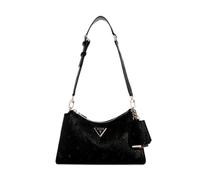 GUESS Damen Cresidia Top Zip Shoulder Bag Umhängetasche, Schwarz