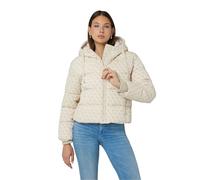 GUESS Damen Daunenjacke mit Logo 4G W4BL36WGJZ0 7625408550433 - Weiß Beige FN1E, Weiß Beige