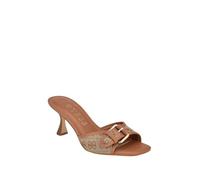 GUESS Damen Dista Sandale mit Absatz, Beige/Brown 210, 36.5 EU