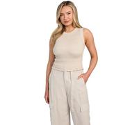 GUESS Damen Eco Ärmelloses Claire Smock Tank Top, Helles Nerz, Klein