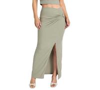 GUESS Damen Eco Aimee Jewel Drap Rock, Moosgrün, Groß