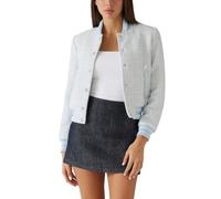 GUESS Damen Eco New Gloria Tweed Bomber Jacke, Coronado Blue Multi, XL