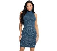 GUESS Damen Eco Sleeveless Calista Rhinestone Dress Kleid, Kobaltblau, Klein
