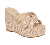 GUESS Damen Eveh Keilsandale, Beige 110, 41 EU
