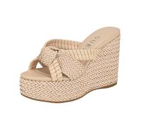GUESS Damen Eveh Keilsandale, Beige 110, 41 EU