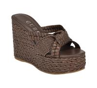 GUESS Damen Eveh Keilsandale, Braun 210, 38 EU