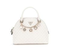Guess Damen-Handtasche Everlee Dome Satchel Cremeweiß