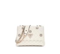 GUESS Damen Everlee Mini Convertible Crossbody Flap Umhängetasche, Cremeweiß