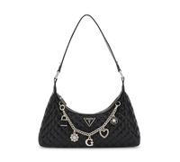 Guess Schultertasche Everlee Top Zip 28 cm Lederimitat Schwarz Damen