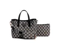GUESS Damen G Wave Mini Tote Tragetasche, Schwarzes Logo