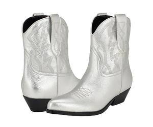 GUESS Damen Ginette Stiefelette, Silber 040, 35 EU