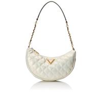 GUESS Damen Giully Top Zip Shoulder Schultertasche, Reißverschluss Oben, Elfenbein