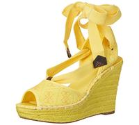 GUESS Damen Halona Keilsandale, gelb, 38.5 EU