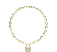 GUESS Damen-Halskette Schloss Pavé Goldfarben JUBN05415JWYGT/U