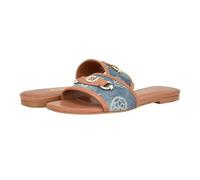 GUESS Damen Hammi Flache Sandale, Blue Denim 420, 40 EU
