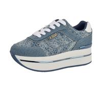 Guess Damen Hansin, White/Medium Blue Denim Logo 420, 39.5 EU