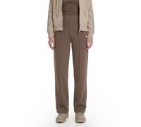 GUESS Damen Hose Olympe Straight Pants Relaxed Fit Braun