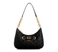 GUESS Damen Izzy Peony Top Zip Shoulder Bag Schultertasche, Reißverschluss Oben, Schwarzes Logo