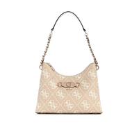 GUESS Damen Izzy Top Zip Shoulder Bag Umhängetasche, Sand-Logo