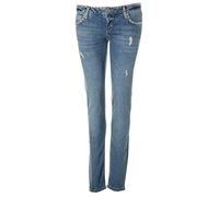 GUESS Damen Jeans Jeanshose Beverly Skinny Ultra Low Strass (blau, W27/L31)