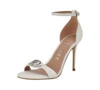 GUESS Damen Kabrina Sandalen mit Absatz, White Leather 140, 39 EU