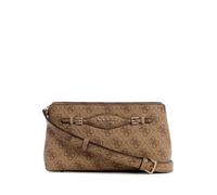 Guess Umhängetasche Katya Crossbody Top-Zip 4G-Logo Lederimitat 24 cm Braun Damen