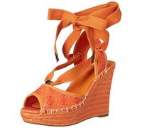 GUESS Damen Halona Keilsandale, Orange, 37.5 EU
