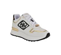 GUESS Damen Koyaa Sneaker, White/Brown Multi 145, 42 EU