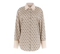 Guess Damen Langarmhemd Polyester W4YH47WF1T2, 4g All Over Lov Logo, Large