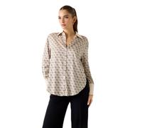 Guess Damen Langarmhemd Polyester W4YH47WF1T2, 4g All Over Lov Logo, Medium