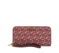 GUESS Damen Laurel Große Geldbörse mit Reißverschluss, Clutch, Merlot-Logo