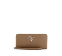 GUESS Damen Laurel Large Zip Around Wallet Große Geldbörse mit Reißverschluss, Clutch, Dark Taupe