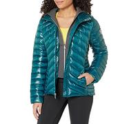 GUESS Damen Leicht Verstaubare Jacke - Gesteppter Übergangspuffer Übergangsjacke, Smaragd, XL