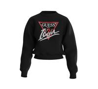 Guess Damen-Logo-Sweatshirt, Schwarz W4YQ25 KB681 JBLK (FR ES, Buchstaben, L, Regular, Regular, Schwarz)