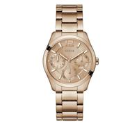 Guess Damen-Armbanduhr Zoe GW0760L3 – Edelstahl, rotgoldenes Zifferblatt, Rotgold-Armband, Unisize