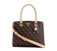 GUESS Damen Noelle Girlfriend Satchel Schulranzen, Tragegriff Oben, Braunes Logo