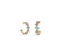 Guess Damen-Ohrringe Creolen Multi Flowers Goldfarben JUBE06031JWYGMCT/U