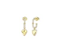 Guess Damen-Ohrringe Herz Pavé Creolen Goldfarben JUBE06075JWYGT/U