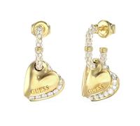 Guess Damen-Ohrringe Herz Pavé Creolen Goldfarben JUBE06076JWYGT/U