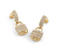 Guess Damen-Ohrringe Ohrhänger Pave Padlock Goldfarben JUBE05407JWYGT/U